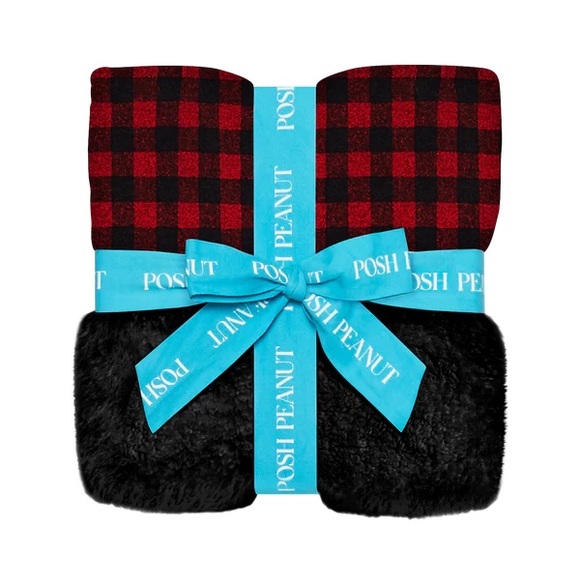 Posh Peanut Other - Limited Edition- Hard To Find- Grayson & Solid Black Plush Patoo Blanket.